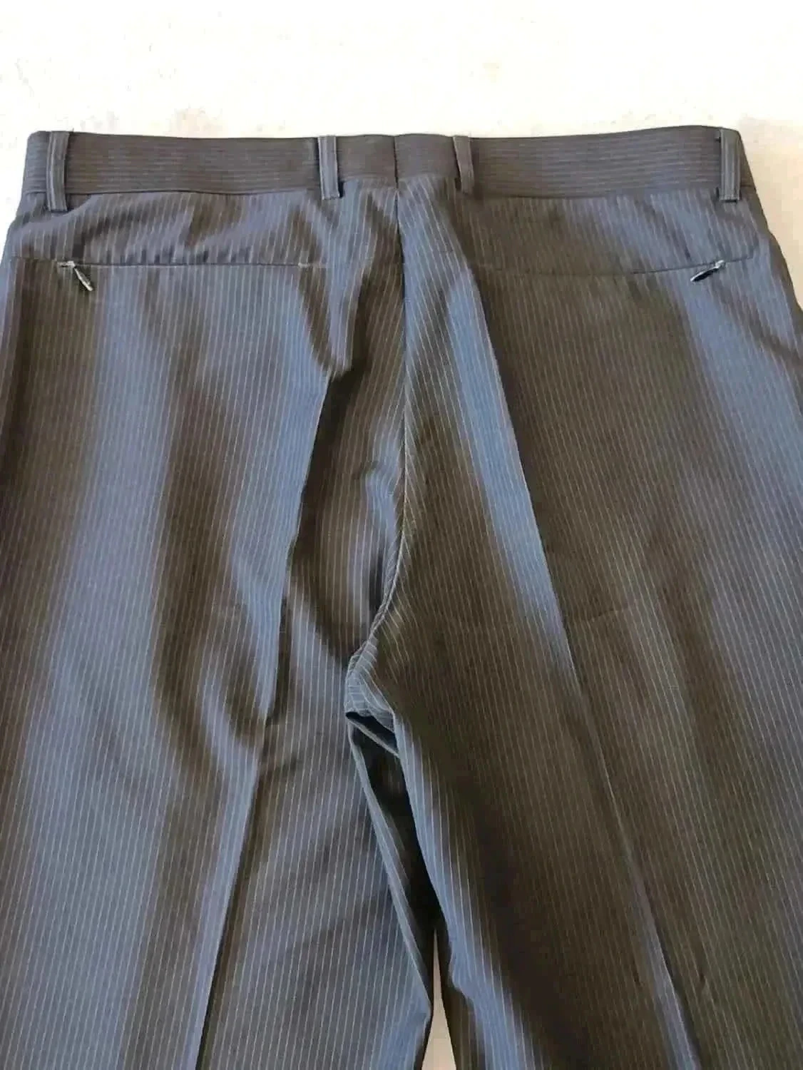 Traje preto listrado branco jaqueta 52 calça 44 – photo 9